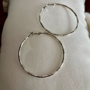 Brighton Elegant Silver Hoop Earrings
